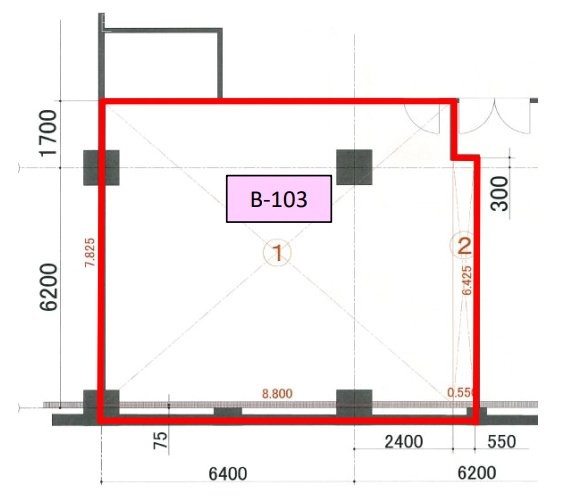 新都市センタービルB103 間取り図