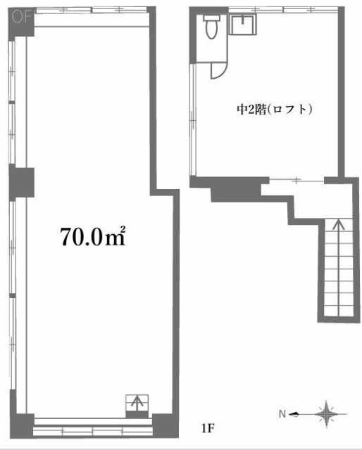 THE SPACE TOGOSHI1F 間取り図