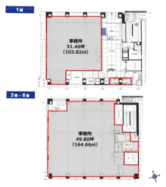 豊栄蒲田ビル1F~6F 間取り図