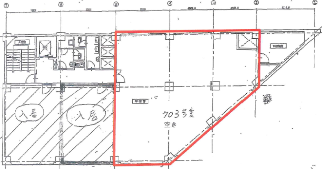 第2美須ビル703 間取り図