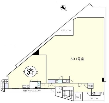 王子新扇屋ビル501 間取り図