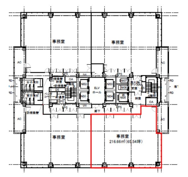 ピアシティ芝浦ビル南西 間取り図