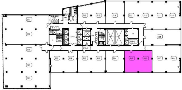 山王グランドビル5F505-506区 間取り図