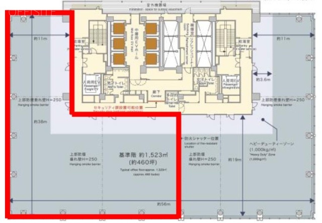 横浜ダイヤビルディング1901~1904 間取り図