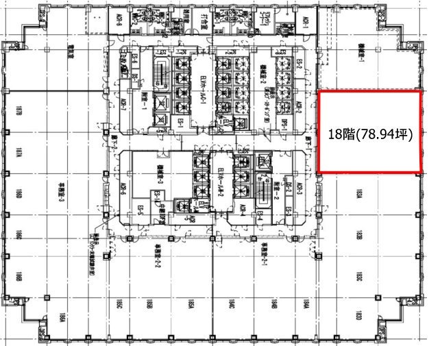 品川グランドセントラルタワー18F 間取り図