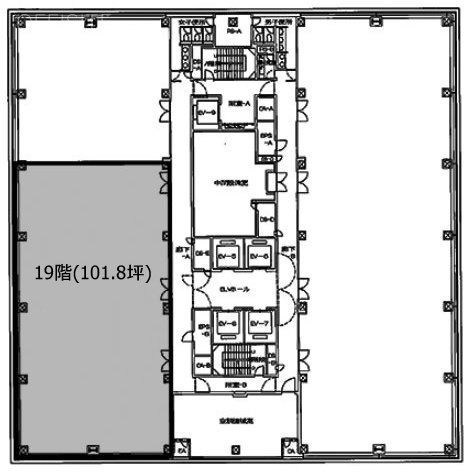 新宿グリーンタワー19F 間取り図