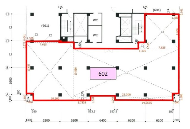 新都市センタービル602 間取り図