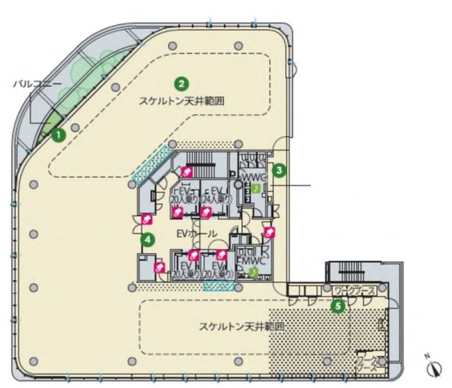 WORK VILLA YAESU11F 間取り図