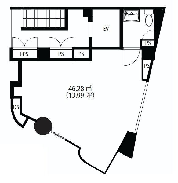 まめそうビル1F 間取り図