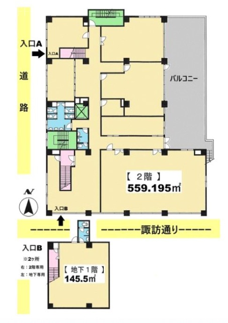 豊電ビルB1F・201 間取り図