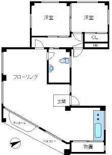 第二エイルビル401 間取り図