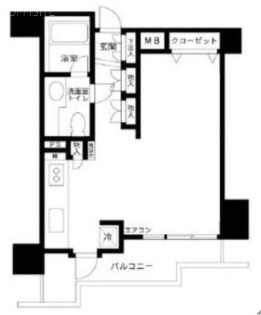 フリーディオ西麻布1102 間取り図