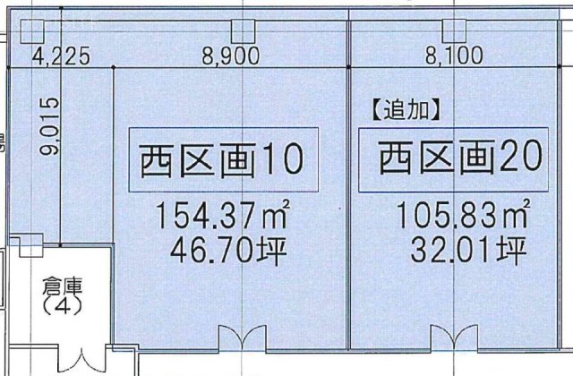 テレコムセンタービル西棟1F 間取り図