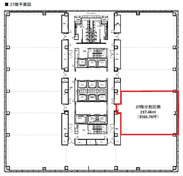 東京サンケイビル27F 間取り図