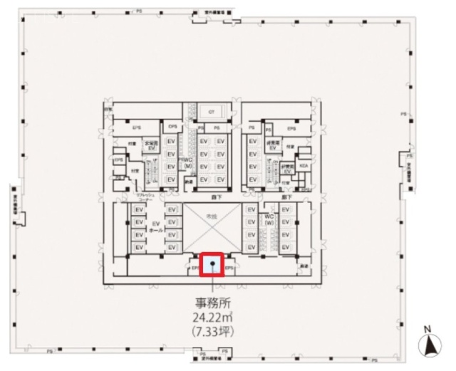 大手町フィナンシャルシティグランキューブ18F 間取り図