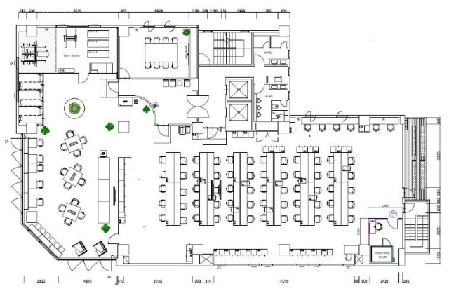 大橋御苑駅ビル5F 間取り図