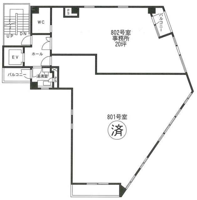 サンライトビル802 間取り図