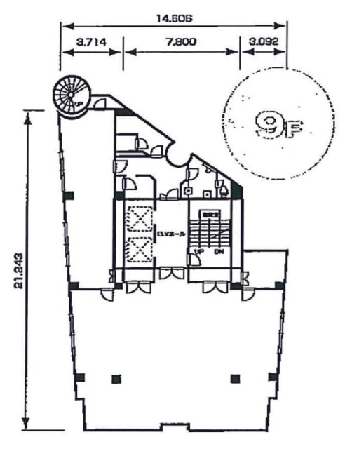 虎ノ門ピアザ9F 間取り図