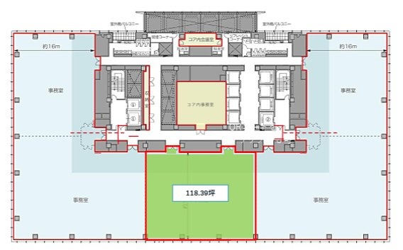 グラントウキョウサウスタワー702 間取り図