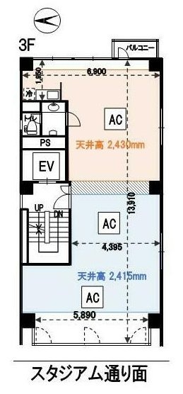 第2猪瀬ビル3F 間取り図