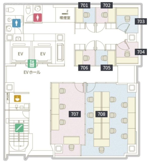 ビジョンワークス有楽町703 間取り図