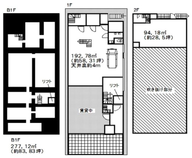 立川錦町ビルB1F~2F 間取り図