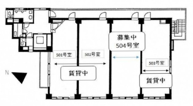28山京ビル504 間取り図