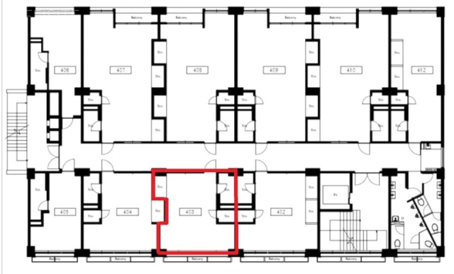 岡崎ビル403 間取り図