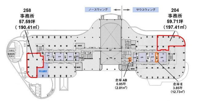ピアウエストスクエア・ノースウィングビル258 間取り図