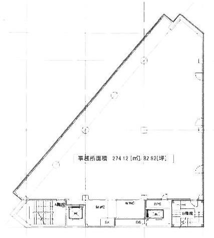 VORT乃木坂Ⅰ(旧 KDX乃木坂ビル)3F 間取り図