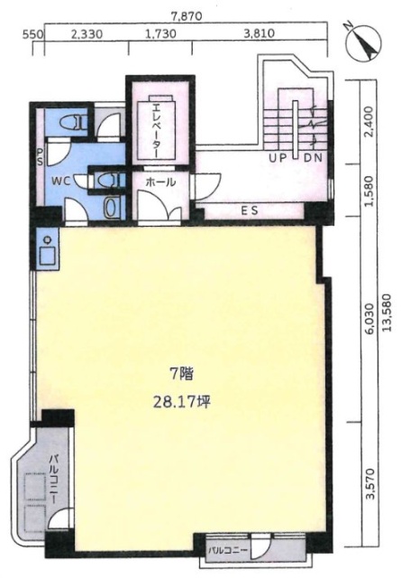 エムズ325ビル7F 間取り図