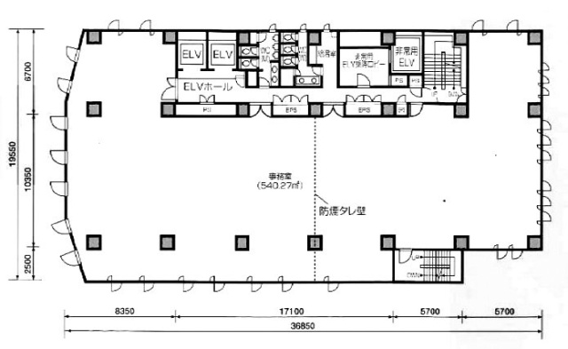 愛宕イーストビル3F 間取り図