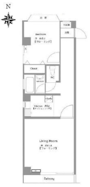 メゾン東麻布207 間取り図