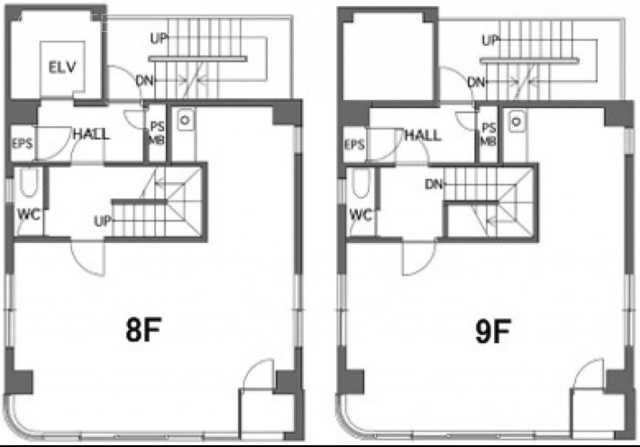 お茶の水サニービル8F~9F 間取り図