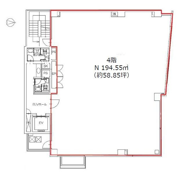 麹町スカイフィールド4F 間取り図