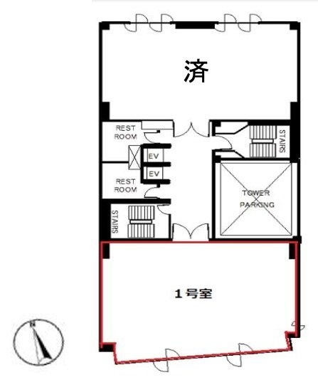 外濠スカイビル701 間取り図