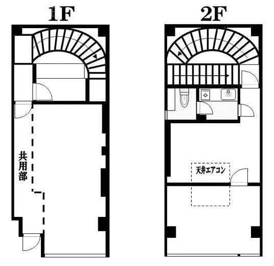 WAVE BLDG. MEGURO1F~2F 間取り図