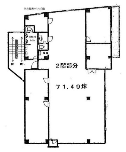 高輪ビル2F 間取り図