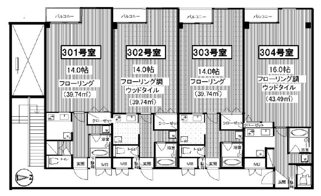 FRESCA神宮前303 間取り図