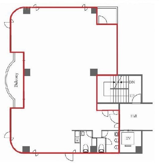 神宮外苑ビル2号館5F 間取り図
