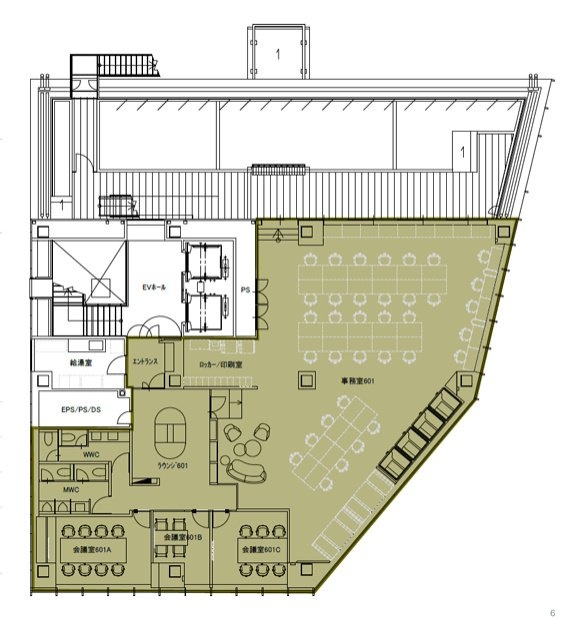 X-BASE SHIBUYA6F 間取り図