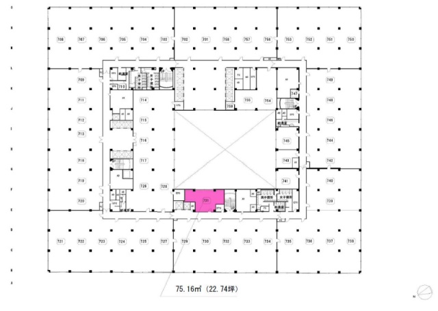 新東京ビル7F 間取り図