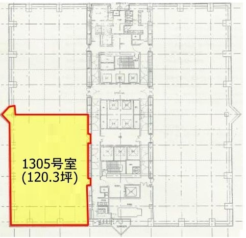 西新宿三井ビルディング1305 間取り図