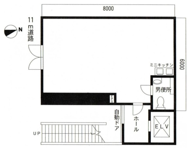 新富3Tビル1F 間取り図