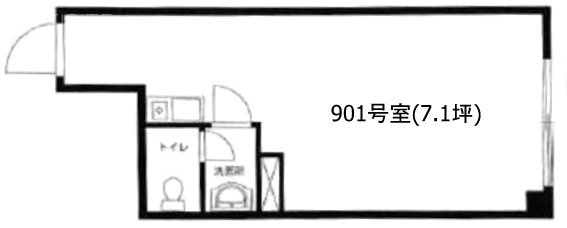 グローリア宮益坂Ⅲ901 間取り図