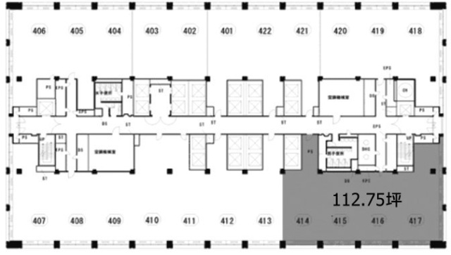日比谷国際ビル4F 間取り図