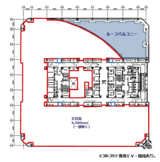 晴海アイランドトリトンスクエアオフィスタワーY棟39F 間取り図