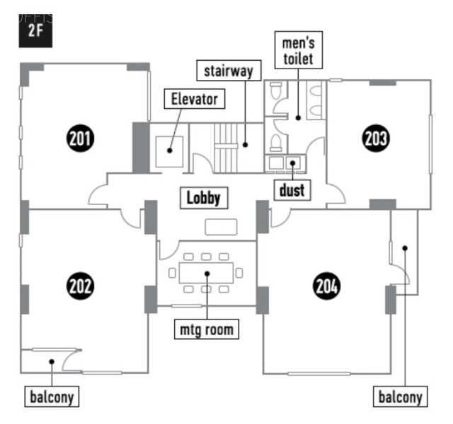 麹町パーソナルハウス(プレミアムオフィス麹町)201 間取り図