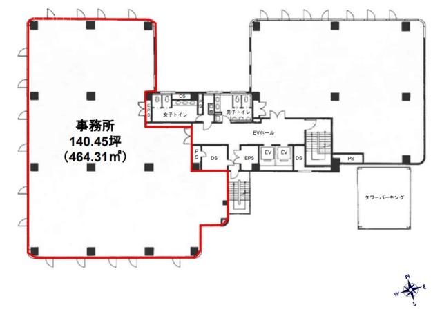 浜松町262ビル601 間取り図