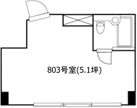 新橋相互ビル803 間取り図